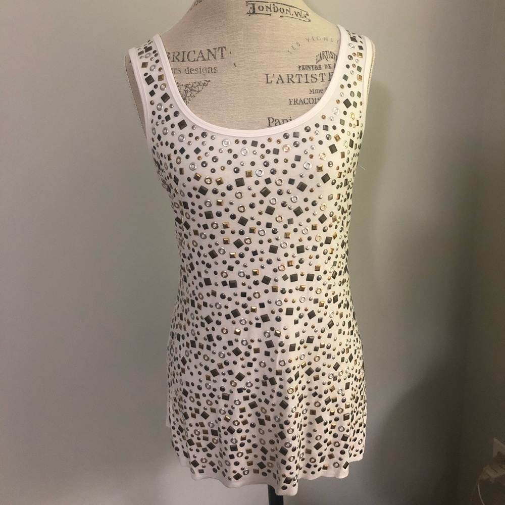 Bailey 44 Studded White Tank - Picture 1 of 4
